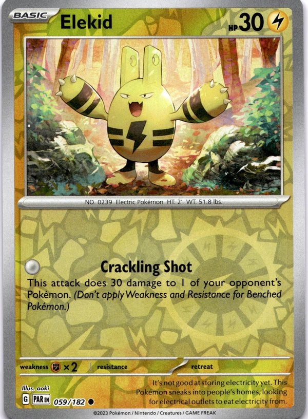 Pokemon Elekid 059/182 Paradox Rift Reverse Holo NM