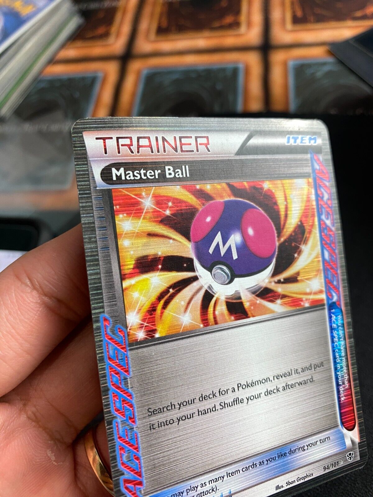 Pokemon Master Ball 94/101 BW Plasma Blast Rare Holo Ace Spec HP