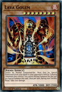 Yugioh Lava Golem RA01-EN001 Super Rare 1st Edition DAMAGED (CREASES)