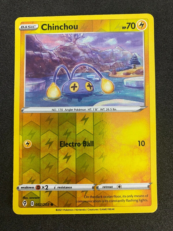 Pokemon Chinchou 052/203 Evolving Skies Reverse Holo LP