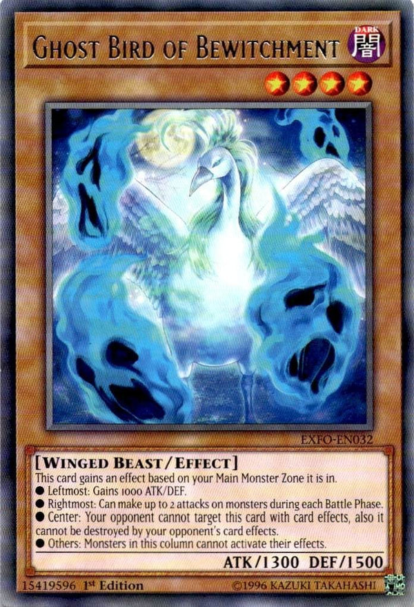 Yugioh Ghost Bird of Bewitchment EXFO-EN032 Rare 1st/unl Edition LP/NM