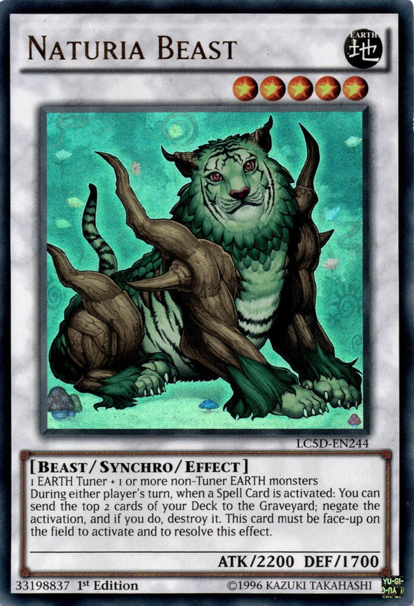 Yugioh Naturia Beast LC5D-EN244 Ultra Rare 1st Edition LP