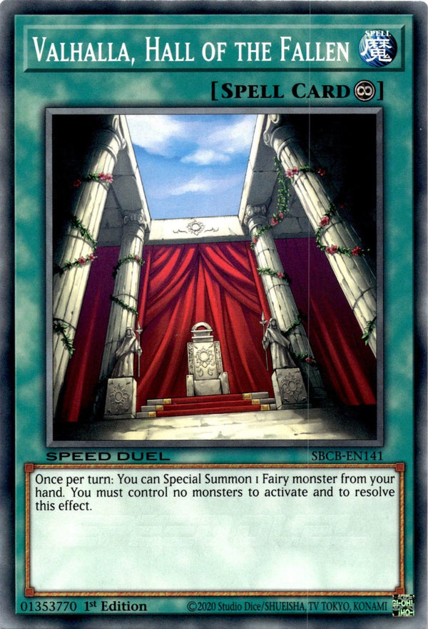 Yugioh Valhalla, Hall of the Fallen SBCB-EN141 Speed Duel Common 1st Edition NM