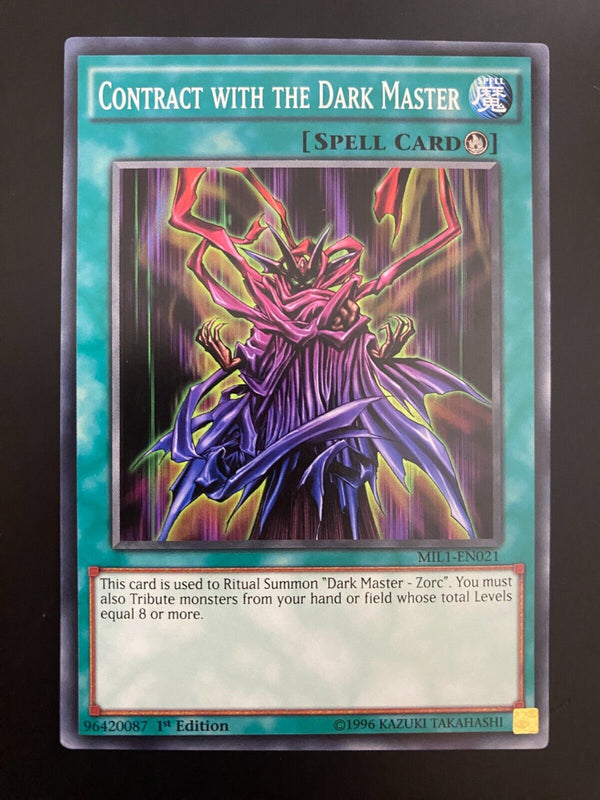 Yugioh Contract with the Dark Master MIL1-EN021 Common 1st Edition NM/MINT