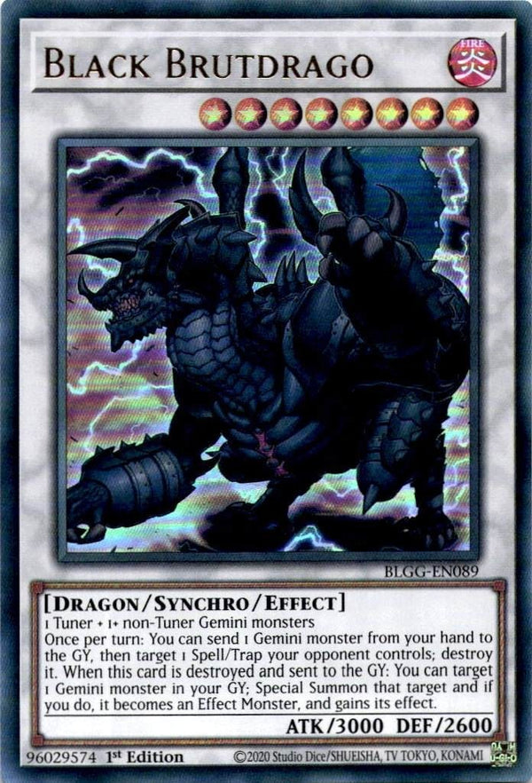 Yugioh Black Brutdrago BLGG-EN089 Ultra Rare 1st Edition NM