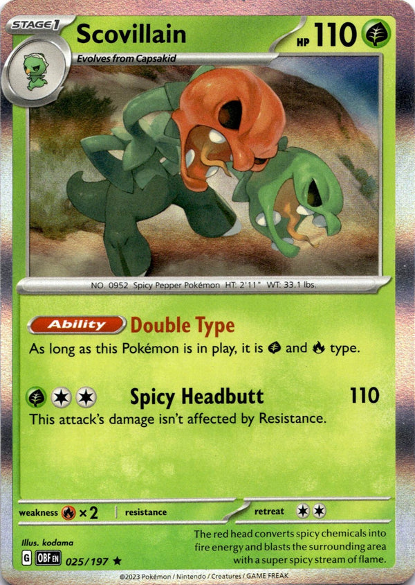 Pokemon Scovillain 025/197 Paldea Evolved Holo LP/NM