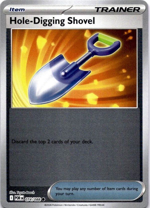 Pokemon Hole-Digging Shovel 074/088 Perfect Order Reverse Holo NM