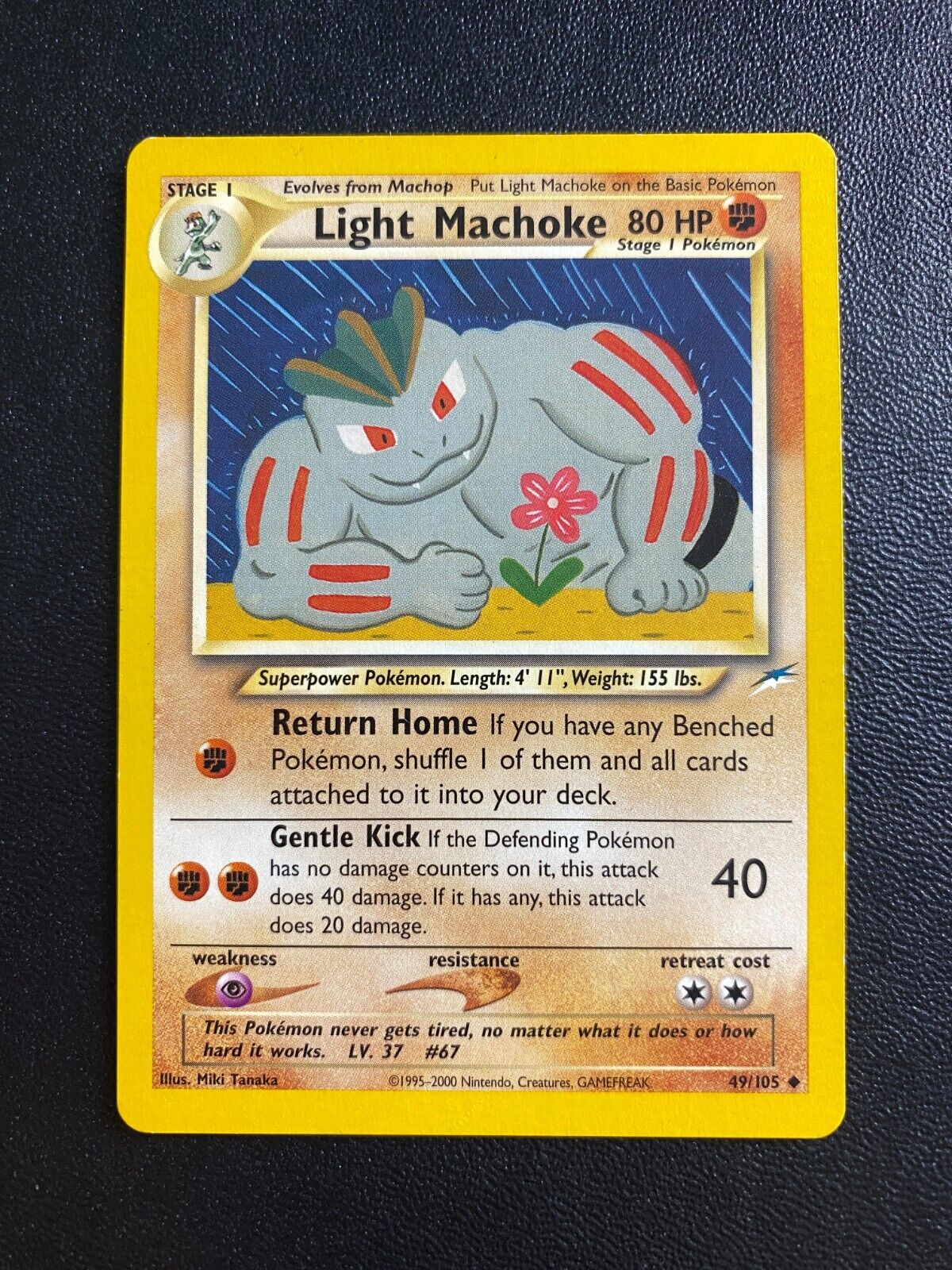 Pokemon Light Machoke 49/105 Neo Destiny Non Holo LP