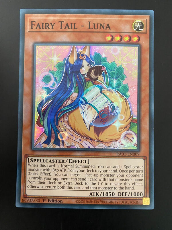 Yugioh Fairy Tail - Luna RA01-EN009 Super Rare 1st Edition NM/MINT