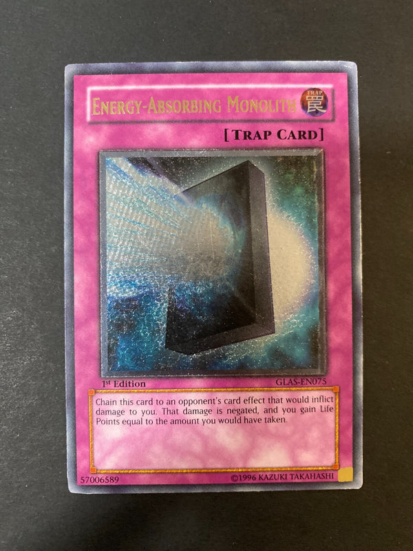 Yugioh Energy Absorbing Monolith GLAS-EN075 Ultimate Rare 1st Edition MP