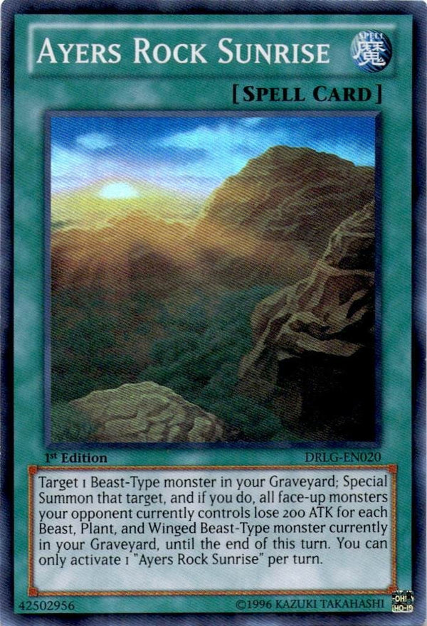 Yugioh Ayers Rock Sunrise DRLG-EN020 Super Rare 1st Edition LP