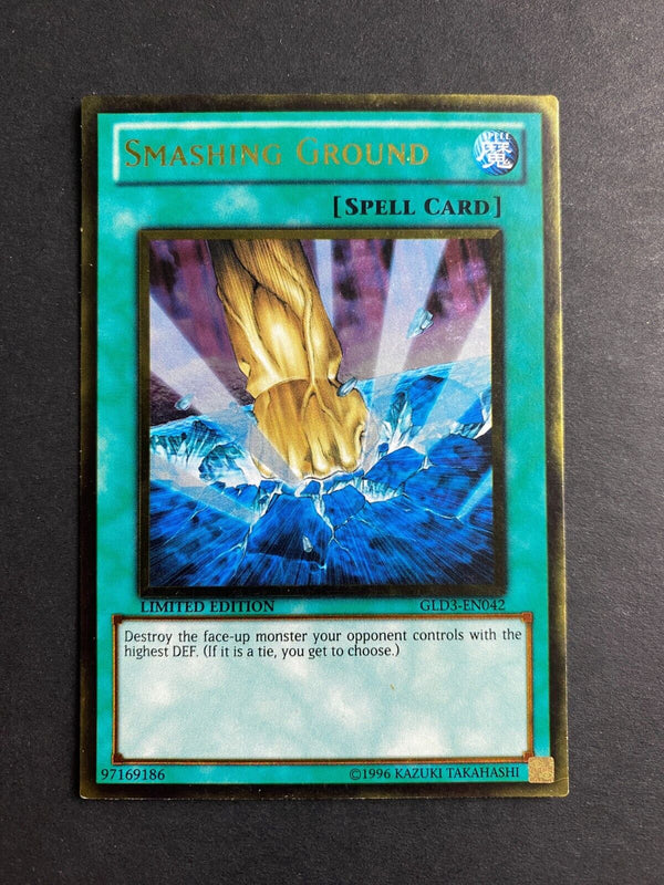 Yugioh Smashing Ground GLD3-EN042 Gold Rare Limited Edition MP