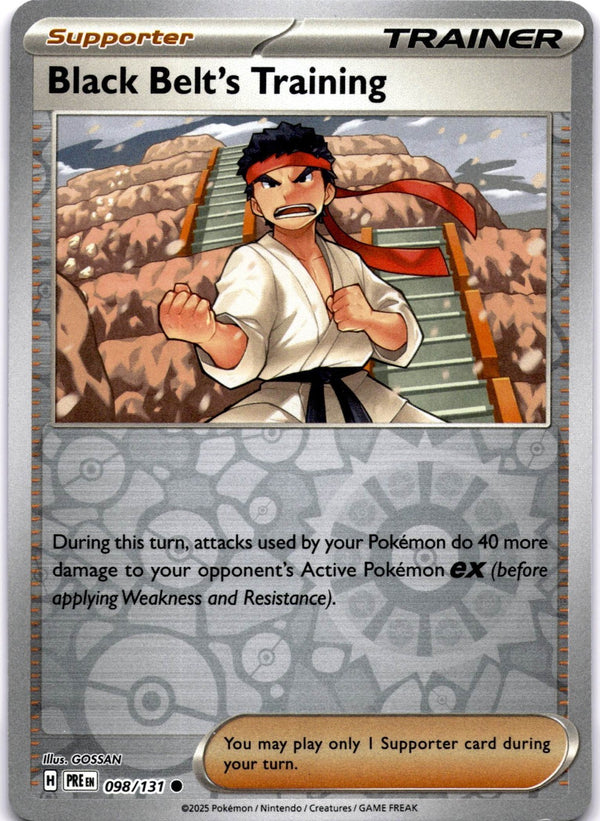 Pokemon Black Belt's Training 098/131 Prismatic Evolutions Reverse Holo NM