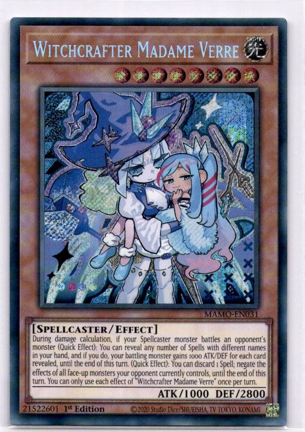 Yugioh Witchcrafter Madame Verre MAMO-EN031 Secret Rare 1st Edition NM