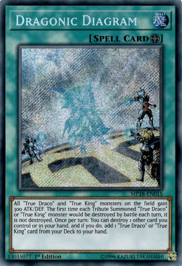Yugioh Dragonic Diagram MP18-EN015 Secret Rare 1st Edition LP