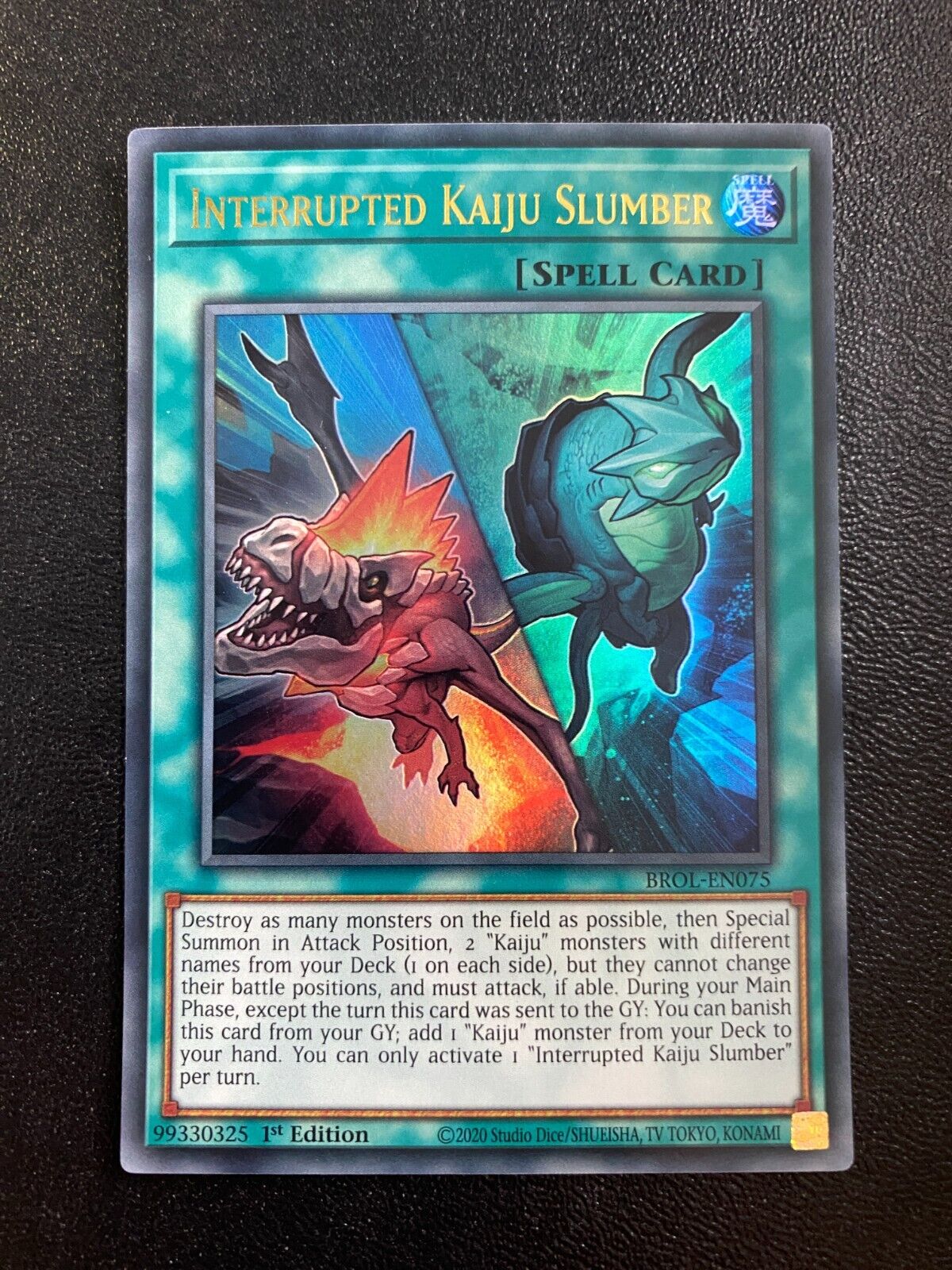 Yugioh Interrupted Kaiju Slumber BROL-EN075 Ultra Rare 1st Edition NM