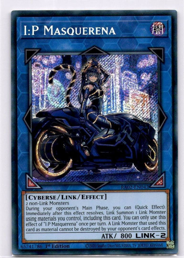 Yugioh I:P Masquerena RA02-EN042 Secret Rare 1st Edition NM