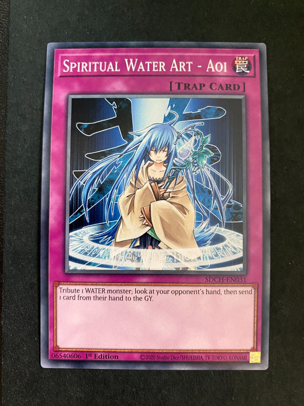 Yugioh Spiritual Water Art - Aoi SDCH-EN031 Common 1st Edition NM