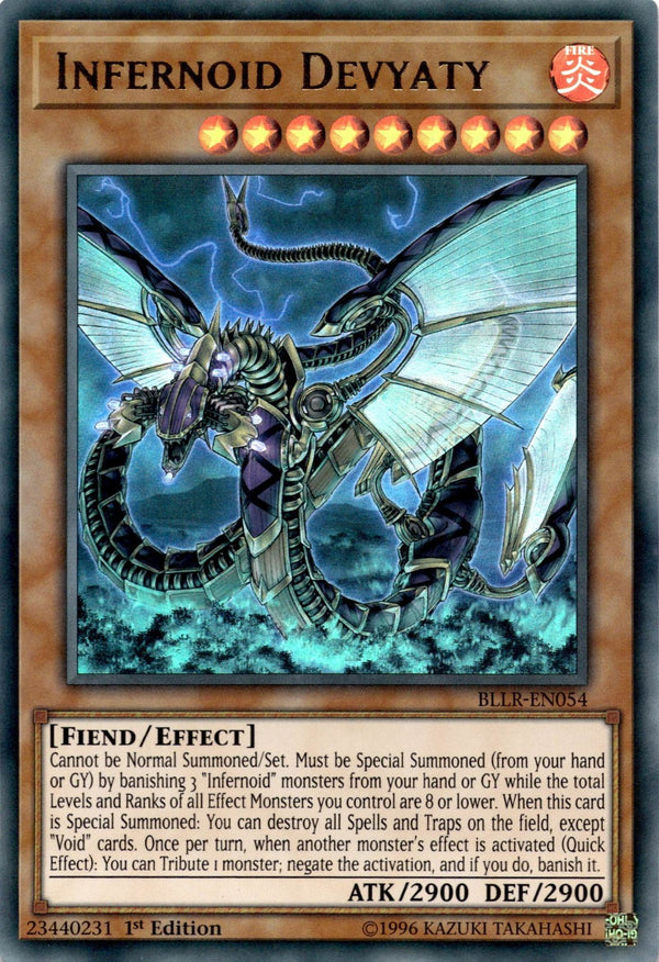 Yugioh Infernoid Devyaty BLLR-EN054 Ultra Rare 1st Edition LP