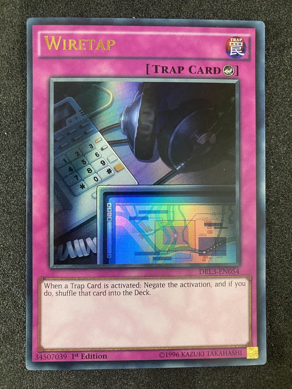 Yugioh Wiretap DRL3-EN054 Ultra Rare 1st Edition NM