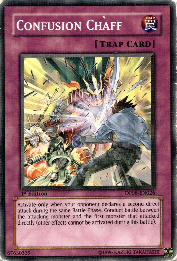 Yugioh Confusion Chaff DP08-EN026 Common 1st Edition DAMAGED
