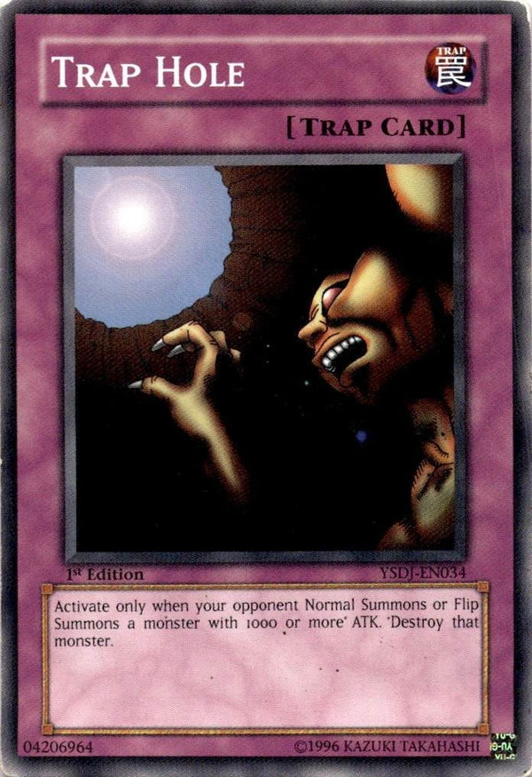 Yugioh Trap Hole YSDJ-EN034 Common 1st Edition HP