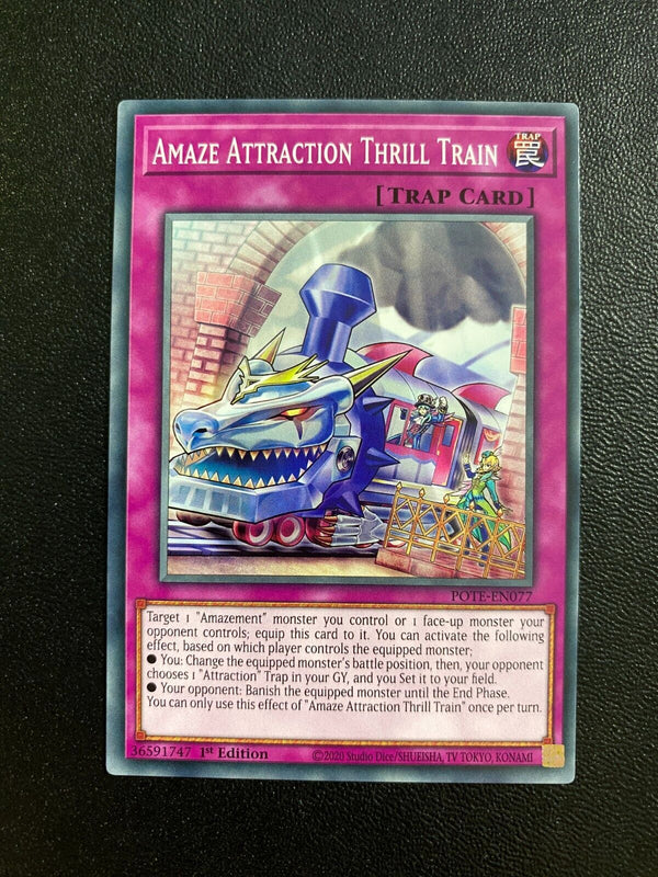 Yugioh Amaze Attraction Thrill Train POTE-EN077 Common 1st Edition VLP/NM