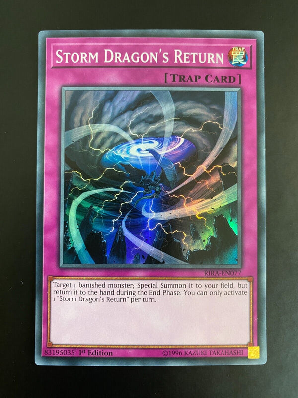 Yugioh Storm Dragon's Return RIRA-EN077 Super Rare 1st Edition VLP-NM