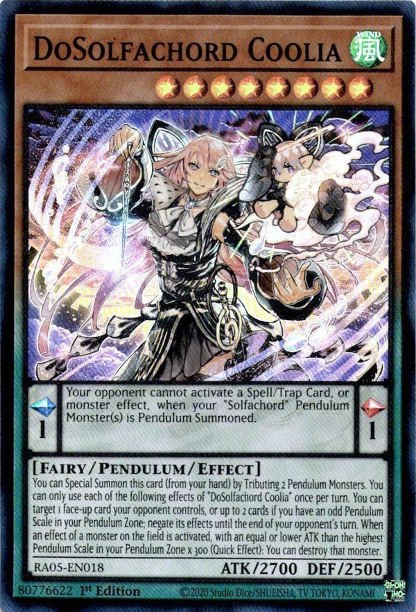 Yugioh DoSolfachord Coolia RA05-EN018 NA Print Super Rare 1st Edition NM
