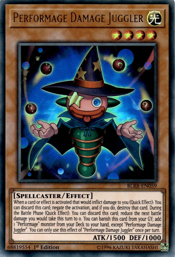 Yugioh Performage Damage Juggler BLRR-EN059 Ultra Rare 1st Edition LP