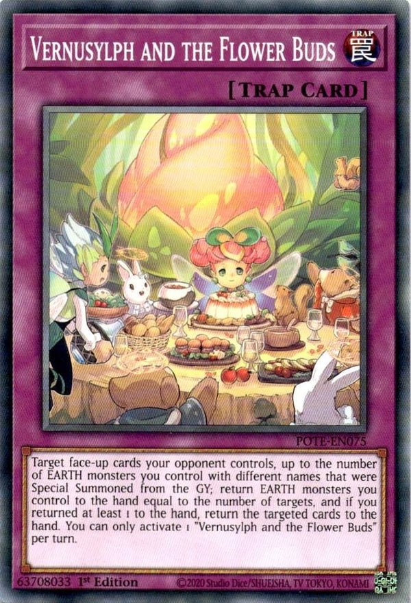 Yugioh Vernusylph and the Flower Buds POTE-EN075 Common 1st Edition NM