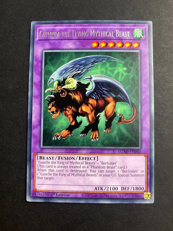 Yugioh Chimera the Flying Mythical Beast MZMI-EN040 Rare 1st Edition LP