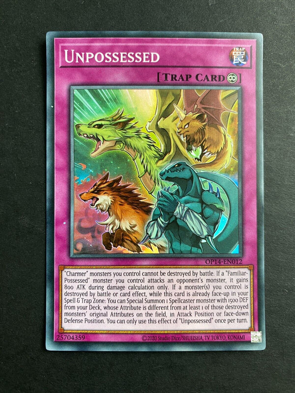 Yugioh Unpossessed OP14-EN012 Super Rare Unlimited Edition MP/LP