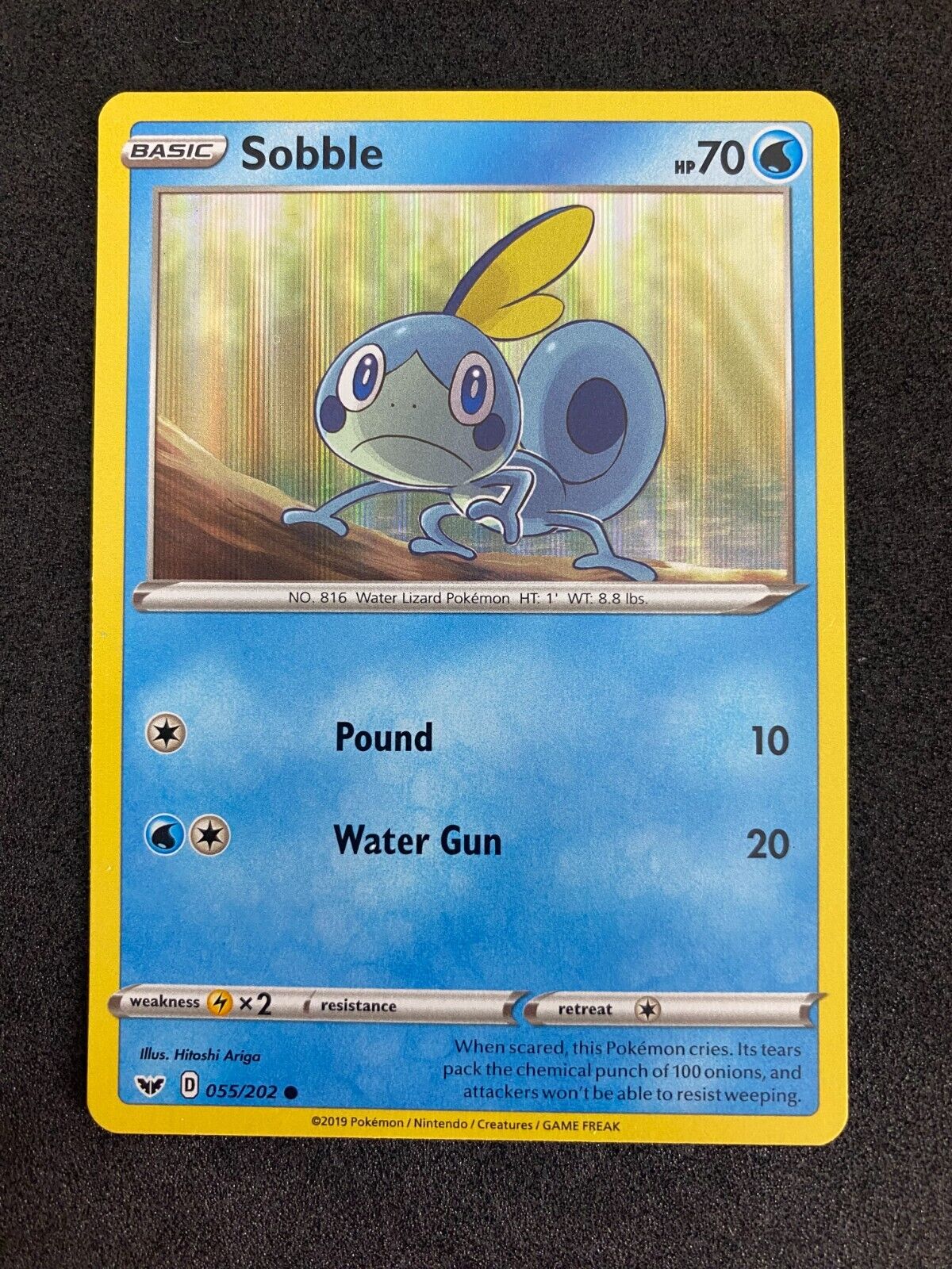 Pokemon Sobble 055/202 Sword Shield Holo NM-MINT 55/202