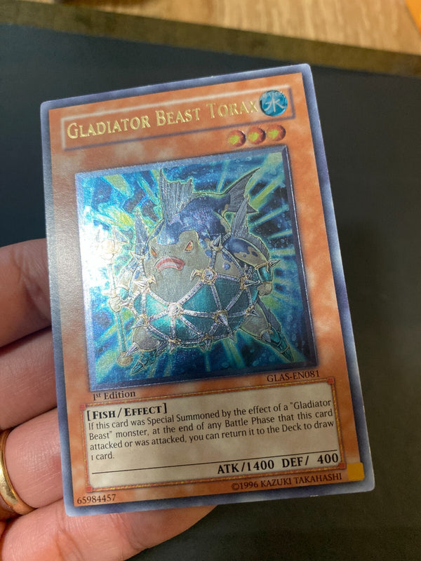 Yugioh Gladiator Beast Torax GLAS-EN081 Ultimate Rare 1st Edition MP