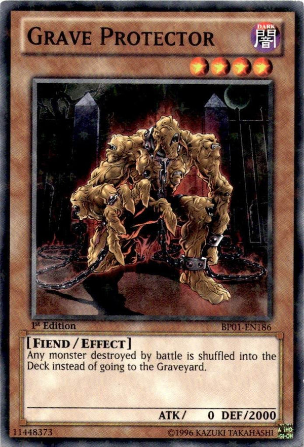 Yugioh Grave Protector BP01-EN186 Starfoil Rare 1st Edition LP