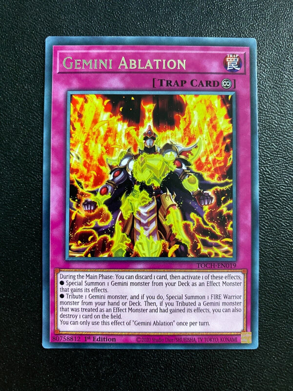 Yugioh Gemini Ablation TOCH-EN019 Rare 1st Edition LP