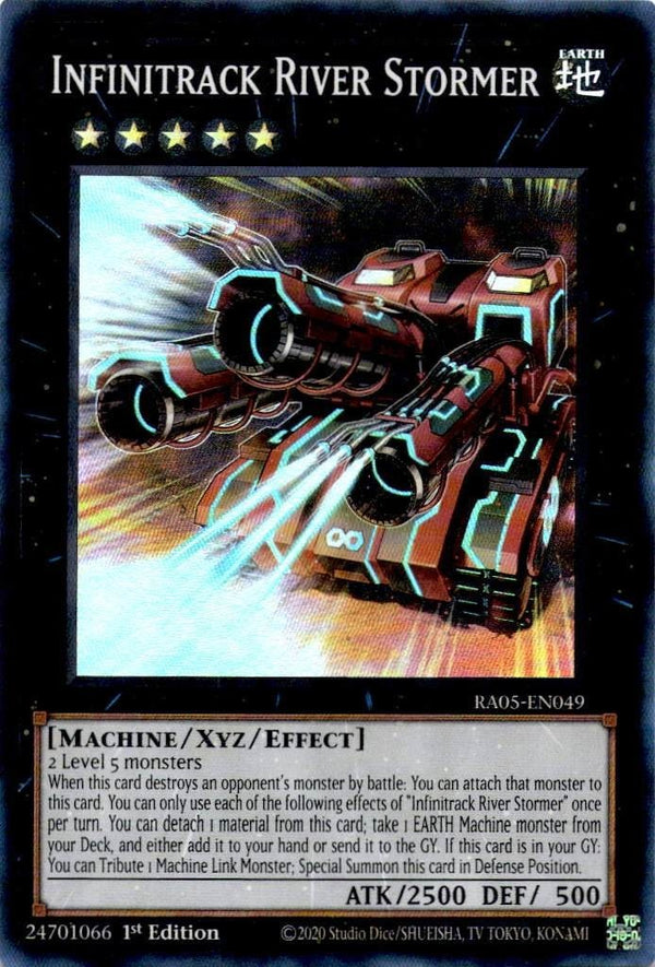 Yugioh Infinitrack River Stormer RA05-EN049 NA Print Super Rare 1st Edition NM