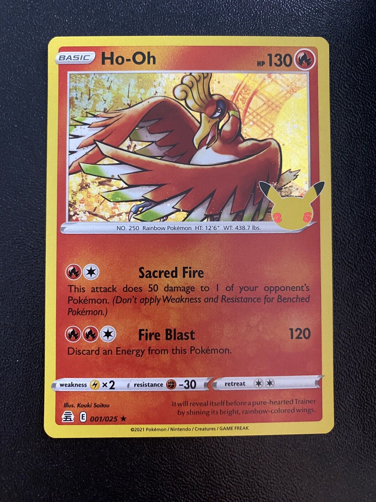 Pokemon Ho Oh 001/025 Celebrations Holo NM