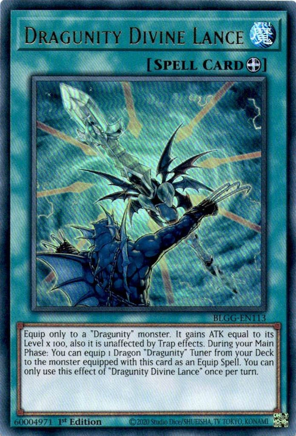 Yugioh Dragunity Divine Lance BLGG-EN113 Ultra Rare 1st Edition NM