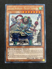 Yugioh Ancient Warriors - Valiant Zhang De IGAS-EN013 1st Edition VLP/NM