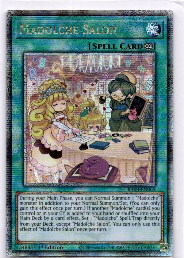 Yugioh Madolche Salon RA03-EN069 Quarter Century Rare 1st Edition NM
