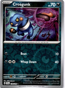 Pokemon Croagunk 130/198 Scarlet Violet Base Reverse Holo LP/NM