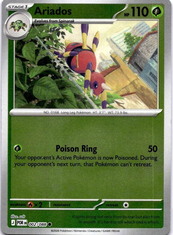 Pokemon Ariados 002/088 Perfect Order Reverse Holo NM