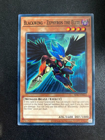 Yugioh Blackwing - Zephyros the Elite SDLI-EN022 Common Unlimited Edition NM