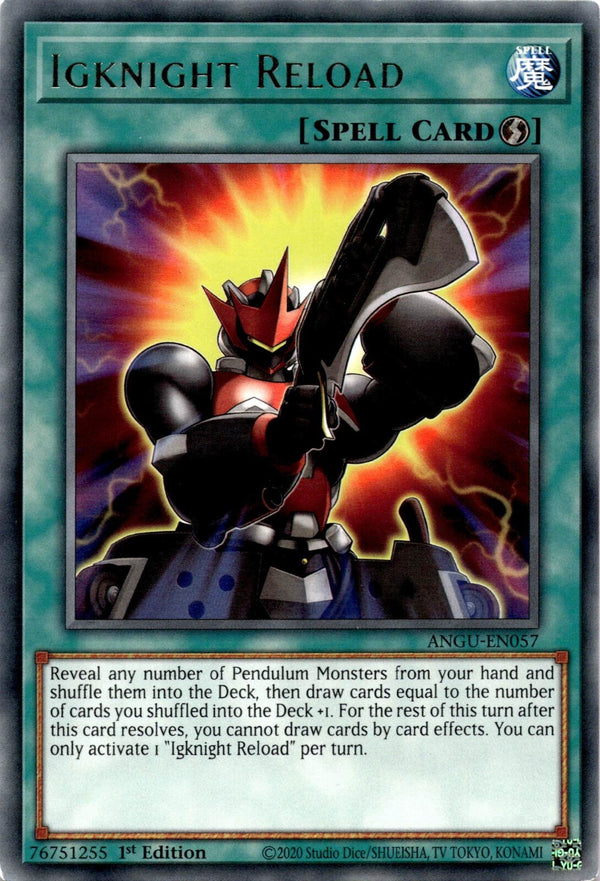 Yugioh Igknight Reload ANGU-EN057 Rare 1st Edition NM