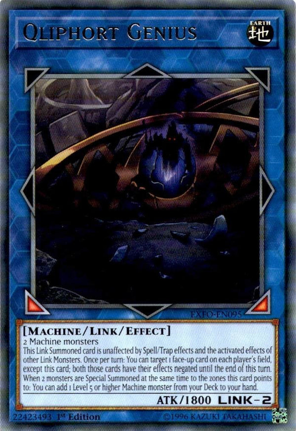 Yugioh Qliphort Genius EXFO-EN095 Rare 1st Edition VLP/NM