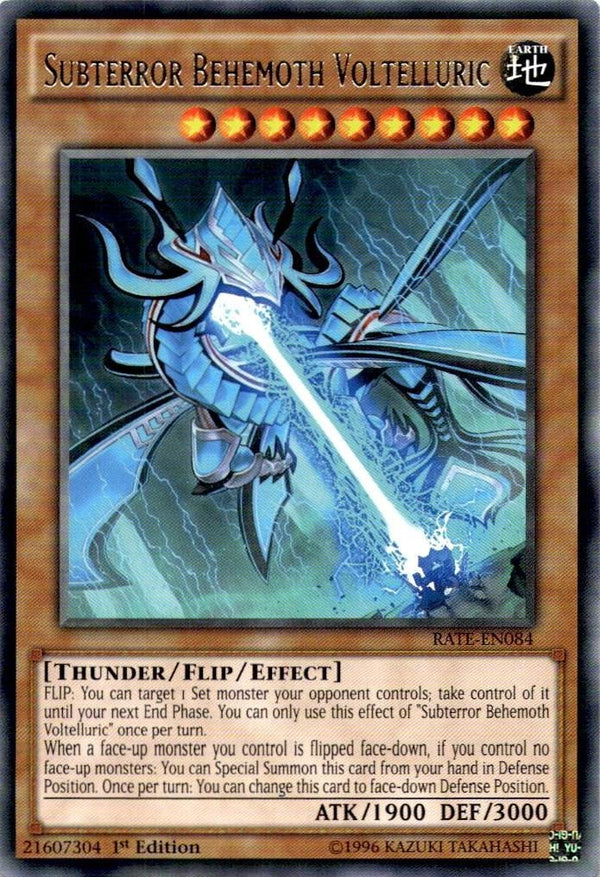Yugioh Subterror Behemoth Voltelluric RATE-EN084 Rare 1st Edition VLP/NM