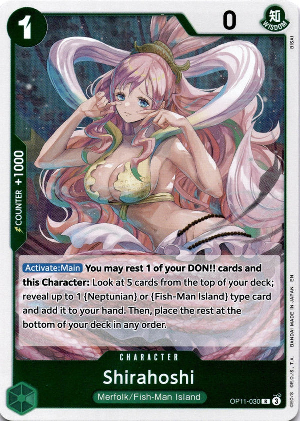 One Piece Shirahoshi OP11-030 A Fist of Divine Speed R NM