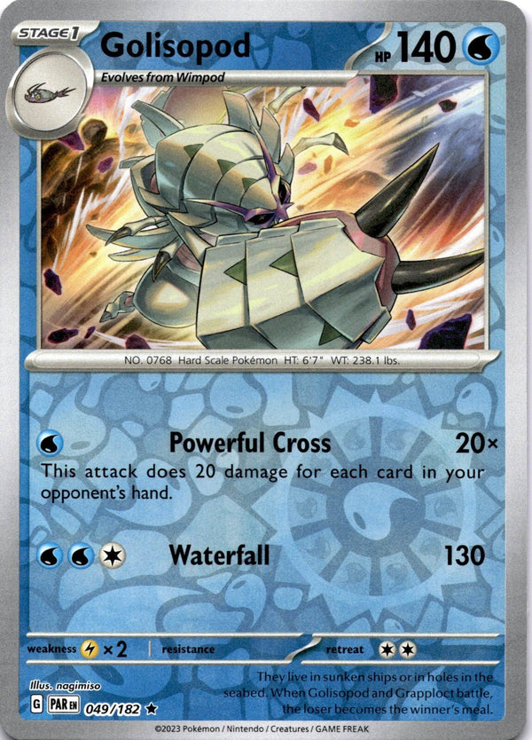 Pokemon Golisopod 049/182 Paradox Rift Reverse Holo NM